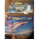 Diecast : Airfix kits EE Lightning x2 boxed unmade