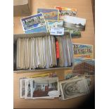 Postcards : A box of 600+ vintage USA (450+) & Can