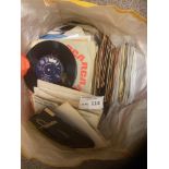 Records : A large bag of 250 7" singles various ar
