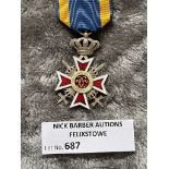 Militaria : Romania Order of the Crown Military wi