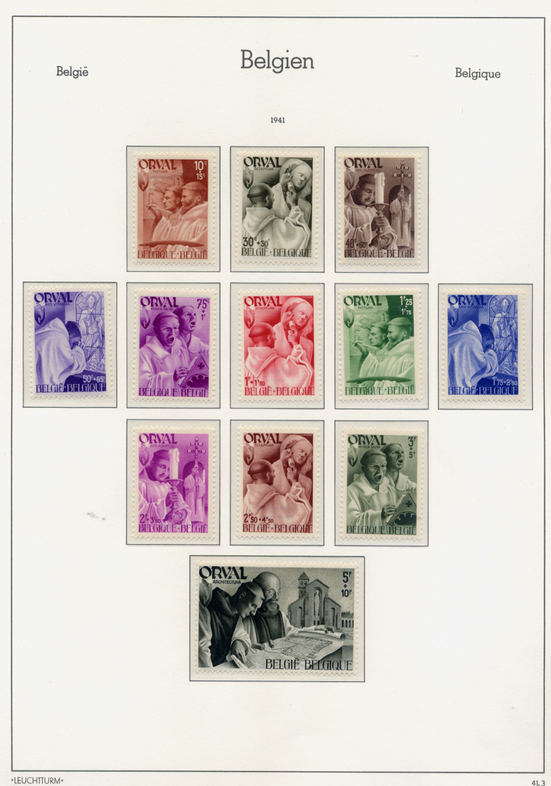 Stamps : Belgium Mainly UMM Selection on album pag - Image 4 of 4