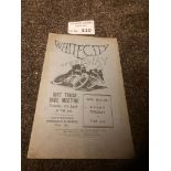 Speedway : Glasgow White City fold out card Handic