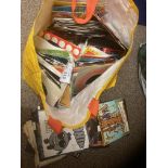 Records : A large bag of 250 7" singles various ar