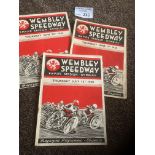 Speedway : Wembley programmes (3) v Harringay 30/0