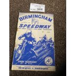 Speedway : Birmingham v Southampton programme 20/0