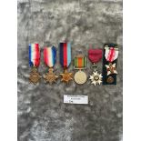 Militaria : Collection of 6 medals 1914/15 Stars,