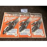 Speedway : New Cross programmes (3) v league Cpt