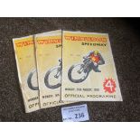 Speedway : Wimbledon programmes (3) v Bristol 19/0