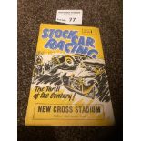 Stock Car : New Cross - London programme 16/04/195