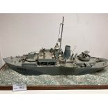 Militaria : Trench Art style WWII naval ship metal