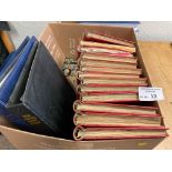 Stamps : Large box of stamps albums & contents - w