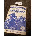 Speedway : Birmingham - England v Doninions - Test