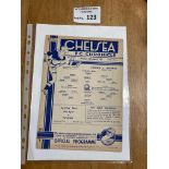 Football : Chelsea v Arsenal programme Wartime sin