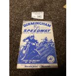Speedway : Birmingham v Norwich 28/09/1938 program