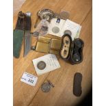 Collectables : Including vintage knife, silver ite