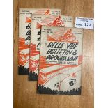 Speedway : Belle Vue programmes x3 conditions very