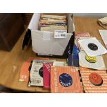 A large box of random UK 45's mostly 60's/70's inc