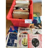 Records - Large container of mixed 45's 1960's inc