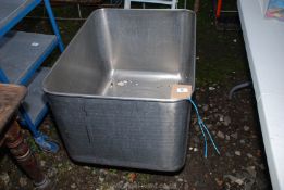 Stainless steel wash tub on wheels