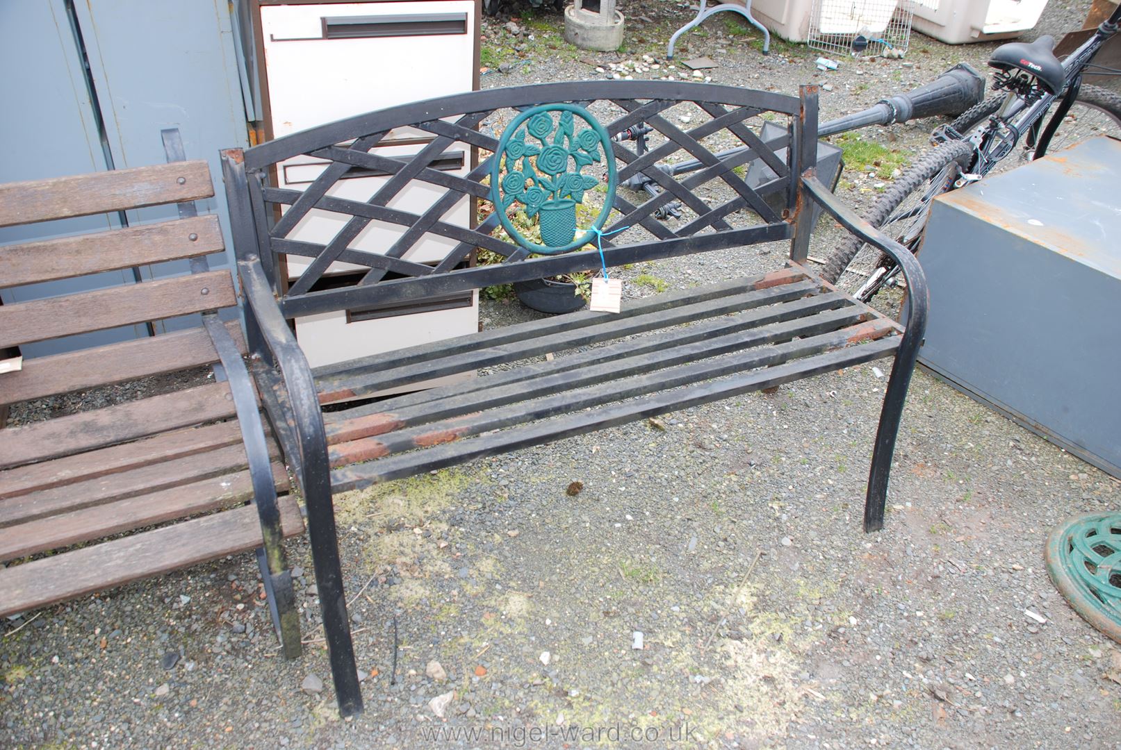 Metal garden bench, ,50'' long,