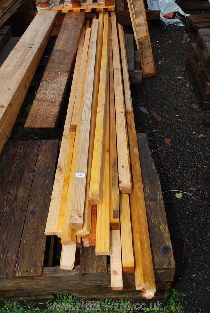 26 lengths of batten 2'' x 1 3/4'' and 2'' x 1'' x 104'' long.