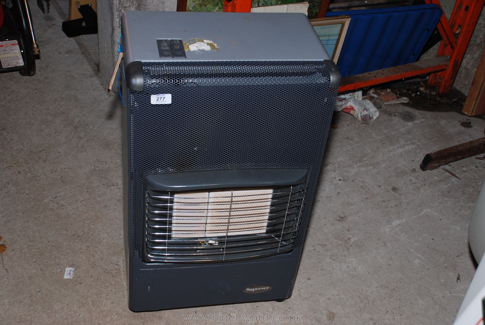 Portable gas heater.