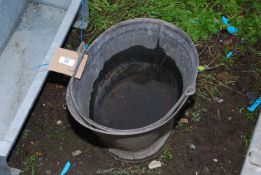 Galvanised coal bucket