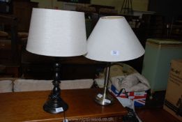 Two table lamps.