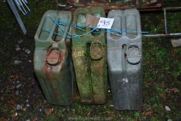 Three Jerry cans