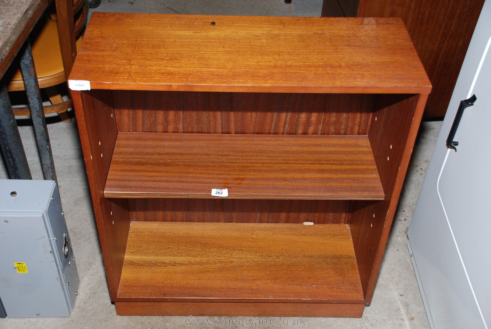 Wooden bookcase/display unit with adjustable shelf 27'' wide x 30'' high x 11'' deep.