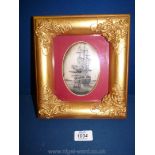 A gilt framed picture of 'The Victory', image size 4 3/4''h x 3 1/2'' w.