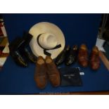 Three pairs of Gent's shoes and a pair of pull-on boots,