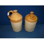 Two stoneware flagons marked 'Eldridge, Pope & Co., Dorchester Brewery', 12'' tall and 'T.W.