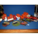 A quantity of Hornby rolling stock including boxed trains (some a/f), turntable, wagon kit, etc.