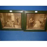 A pair of Max Volkhart prints, copyright by Franz Hanfstaengl, 17 3/4'' x 15 3/4''.