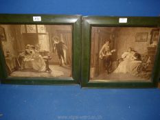 A pair of Max Volkhart prints, copyright by Franz Hanfstaengl, 17 3/4'' x 15 3/4''.