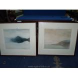 A pair of Donald Wilkinson pencil signed limited edition framed aquatints.