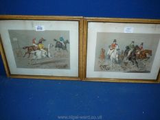 Two framed 'Days & Sons' lithographs one 'The Right Sort' and 'There They Go', 15'' x 12''.