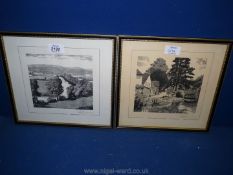 Two Peter J. Manders signed Prints, 'The River Wye Nr. Hay-on-Wye' and 'River Arrow at Eardisland'.