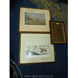 Lionel Edwards, a pencil signed hunting scene and two others.