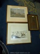 Lionel Edwards, a pencil signed hunting scene and two others.