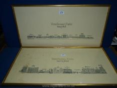 A pair of framed prints of Trust House Forte City Centre Hotels.