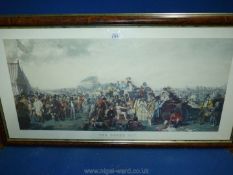 A large framed Print entitled 'The Derby Day' from a painting by W.P.
