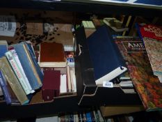 Two boxes of books including Atlas, America, France,