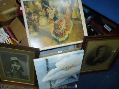 A quantity of Prints including a Flamenco dancer, floral,
