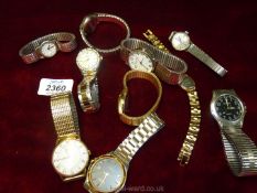 Miscellaneous ladies and gents wristwatches.