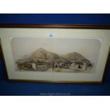 A framed Print depicting Great Malvern, signed lower left J.P. Old Meadow.