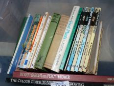 A box of gardening books