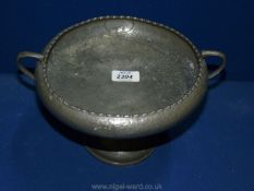 An arts and crafts Arundel Pewter footed Dish.