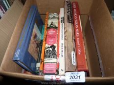 A box of books on The American West etc